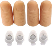 VANTIYAUS rubber light-up thumb tip magic trick lamps, 4 pieces with batteries