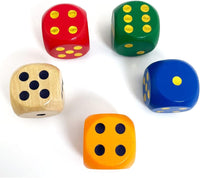 SmartDealsPro Set of 5 Random Color Large 1/5" Round Edge Wooden - 5 Colors 5 Pieces - image 2