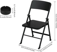 DS. Distinctive Style 1/6 scale black mini folding chair for 12 inch action figures and dolls - view 3