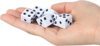 50 Pack 16MM White Dice, Six Sided Standard Opaque - 50 - image 3