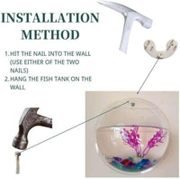 Creative Acrylic Hanging Wall Mounted Fish Tank - 0.5 Gallon / 9 '' / 1 - image 4