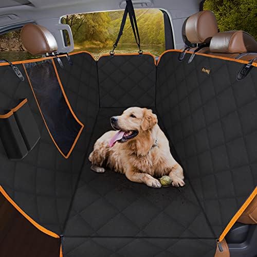 Luxury Dog Car Seat Cover for Back Seat Breathable Mesh Window Dog - Truck / BLACK