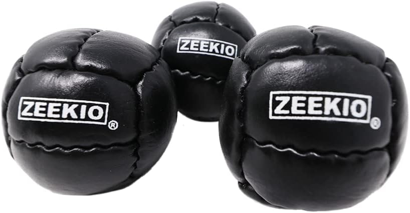 Zeekio Galaxy 12 panel leather juggling balls, pack of 3 in dark blue - view 22