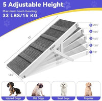 Pawaboo 2026 Upgraded Small Dog Ramp for Couch Foldable - W-white / 80×30cm-for couch - image 2