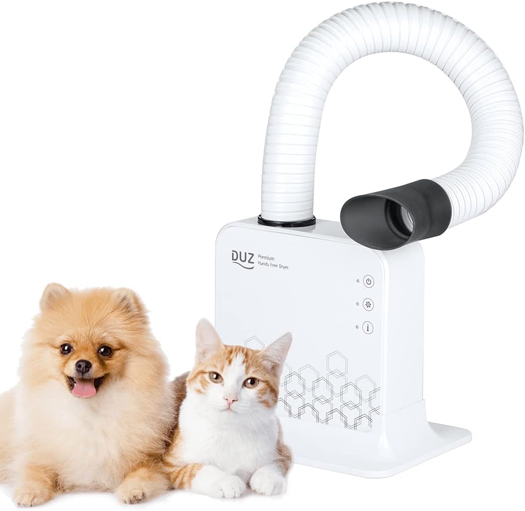 DUZ V2 Super Quiet Hands-Free Pet Dryer: Low-Noise Dog Dryer