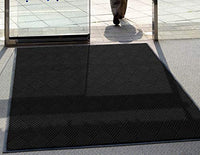 WaterHog Diamond | Commercial-Grade Entrance Mat with Rubber Border – Indoor/Outdoor, Quick Drying, Stain Resistant Door Mat (Bordeaux, 4' x 12')