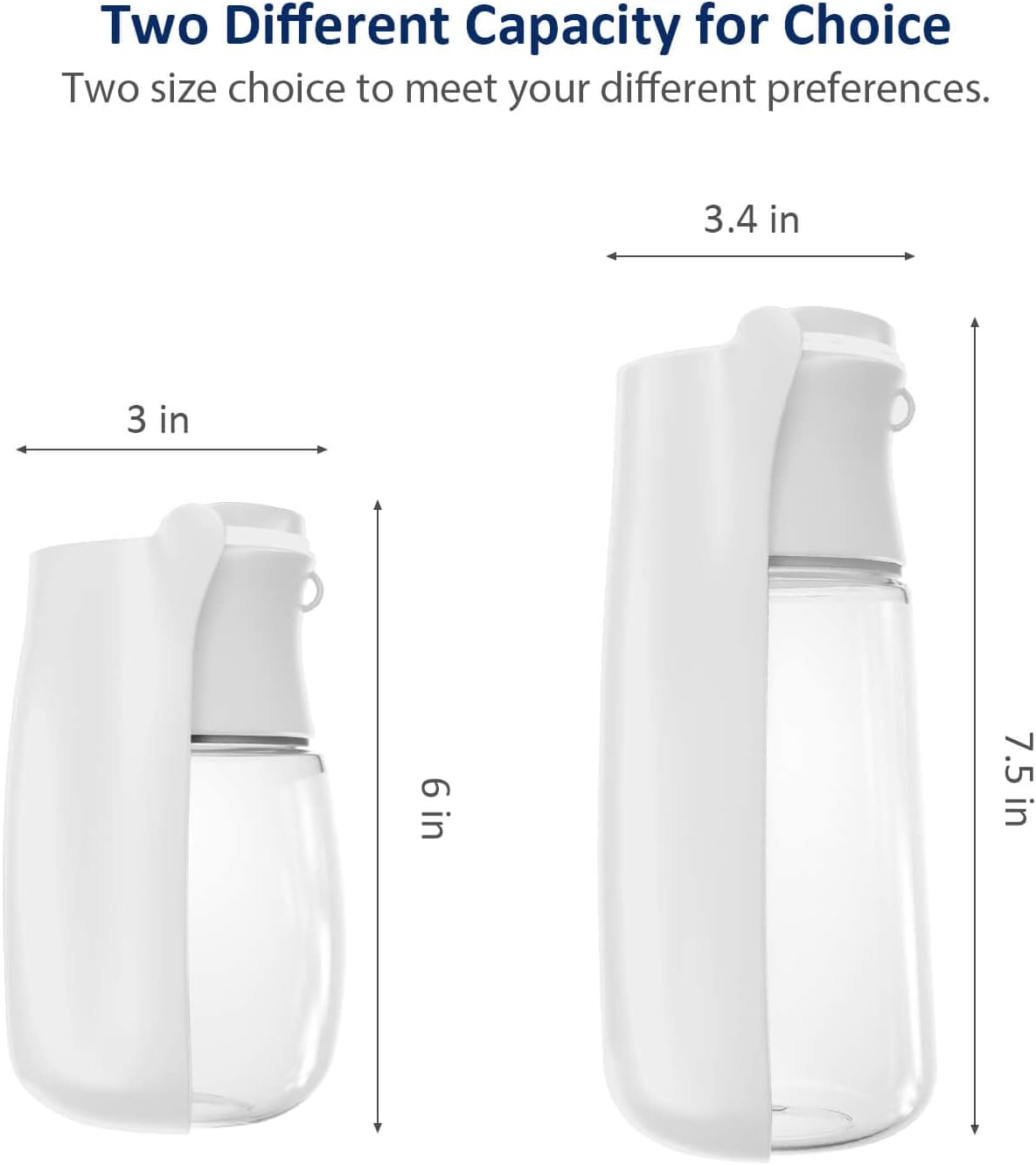 WePet Foldable Portable Dog Water Bottle Puppy Water Dispenser - #02 White / 19 oz - image 4