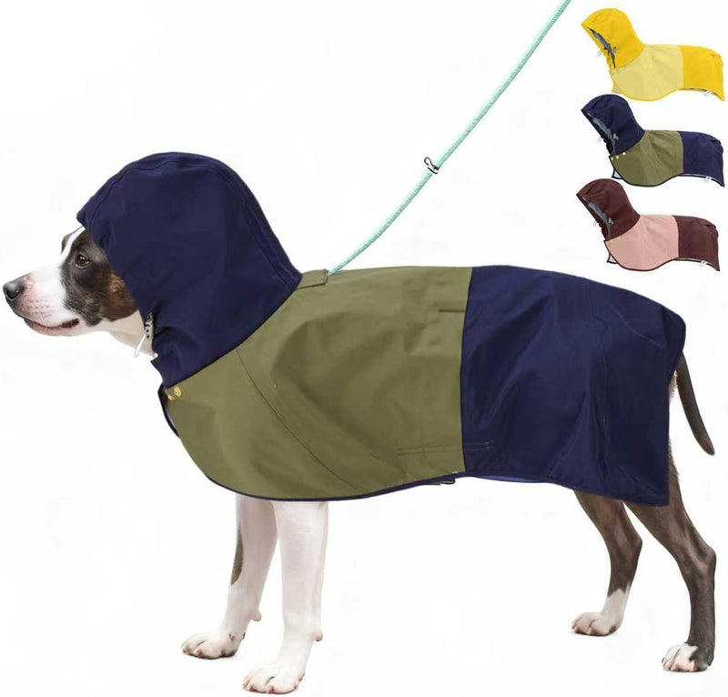 Waterproof Dog Raincoat with Hood - X-Small / Blue-Green