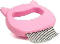The Original Pet Hair Removal Massaging Shell Comb – Essentials for Cats - Pink