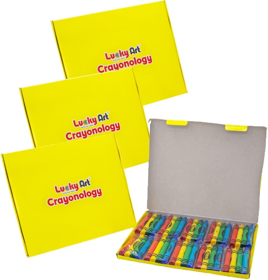 Lucky Art Crayonology bulk crayons, 20 individually wrapped 4-packs of red, yellow, blue and green - view 7