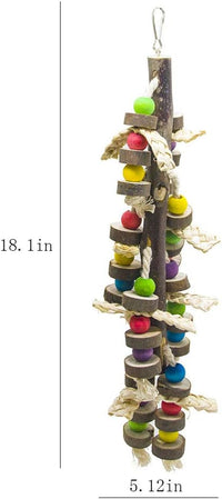 Wood Bird Chewing Toys-Blocks Parrot Tearing Toys Best for Finch - style 11 - image 3