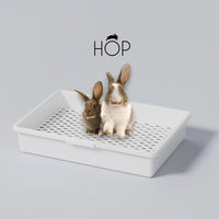 HOP Rabbit Litter Box, Less Mess with Built-in Hay Feeder Designed for Rabbits/Bunnies. Includes - GRID ONLY - image 3