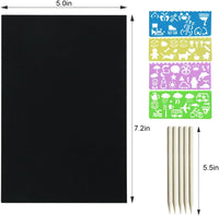 FUNNYB&G 100 Pcs Rainbow Scratch Paper Art for Kids Arts and Crafts - 5*7.2 inch / 200 - image 4