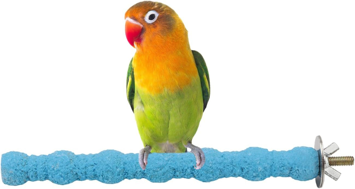 Hypeety Wood Perch Stand Bird Cage Paw Beak Grinding Stick - 7in / 18cm A