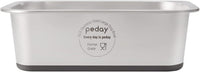 PEDAY 2.64 Gallon Extra Large Dog Water Bowl - 1.2 gallon / Silver, Nonsilp