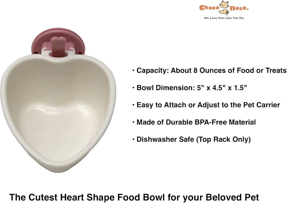 Patented Removable Heart Shaped Food Bowl - Pink - image 2