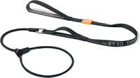 Dog slip lead leash with padded traffic handle and spring-loaded stoppers