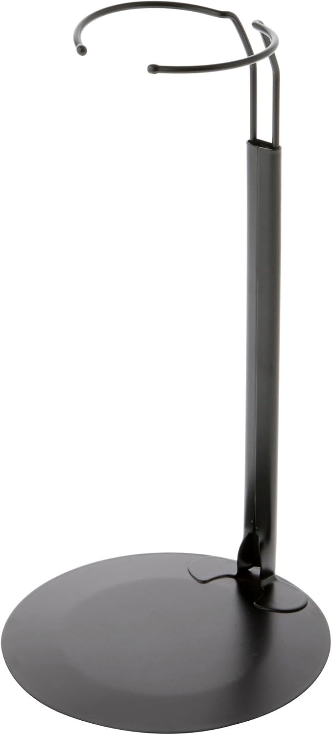 Plymor DSP-90W White Adjustable Doll Stand – Fun for Kids & Family - 1 / Black