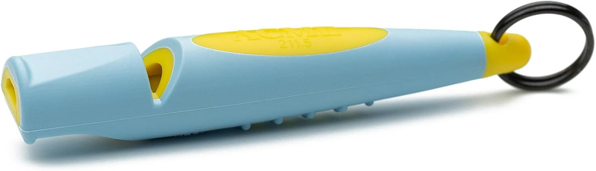 ACME Alpha 211.5 Professional Dog Training Whistle with Enhanced - Baby Blue on Yellow