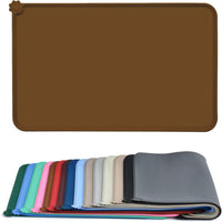 AUDWUD Waterproof Silicone Pet Feeding Mats - Brown / 21"L x 15"W