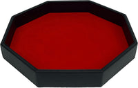 11.5 Inch Octagon Dice Rolling Tray - Red