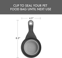 Dexas Popware for Pets Collapsible Klip Scoop - 2 Cup Capacity / Light Gray - image 3