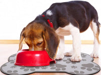 Dog Food Mats for Floors Waterproof - Gray / 19"L x 12"W - image 3