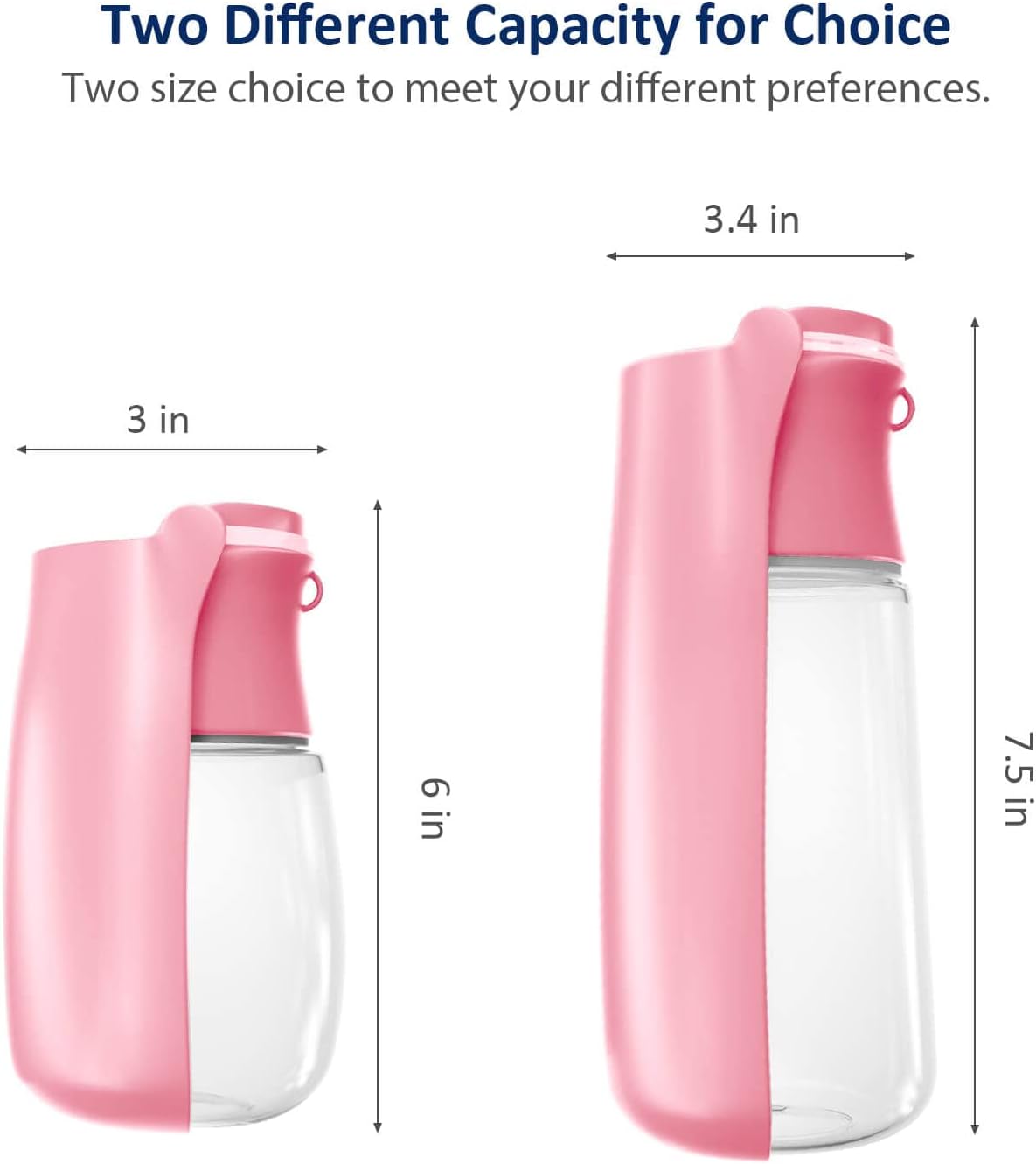 WePet Foldable Portable Dog Water Bottle Puppy Water Dispenser - #03 Pink / 12 oz - image 3