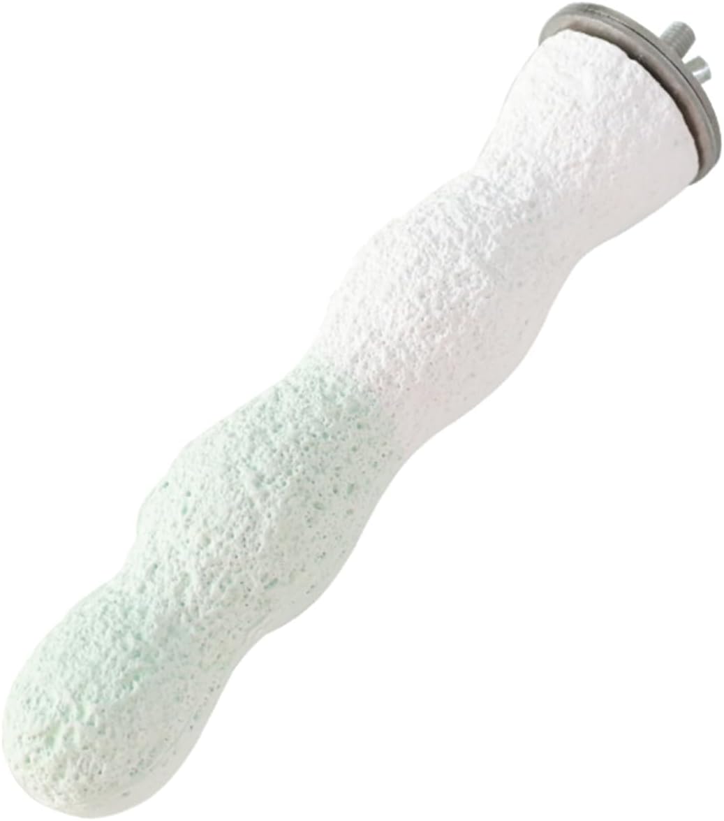 Bird Perches for Cage, Abrasive Surface High Calcium Mineral Parrot Perch Stand - Bird Nail File - Coral Green / one size