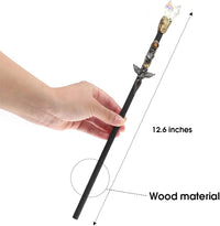 Bubbmi rhinestone witch magic wand in Snakepurple with solid wood body and metal accents - view 9