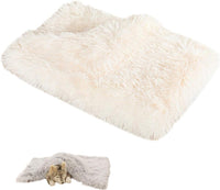 Ksquares Mini Blankets Small Cat Blanket for Tiny Pets - for puppy pets less than 2.5kg / White