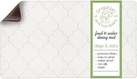 CROXTON & CO. Non-Slip Faux Leather Pet Feeding Mat for Dog Bowls - So Pawsh