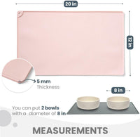 Non-Slip Waterproof Pet Feeding Mat - Medium, 20 x 12 Inch / Light Peach - image 2