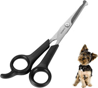 Chibuy Professional Pet Grooming Scissors with Round Tip Stainless - 1. Grey