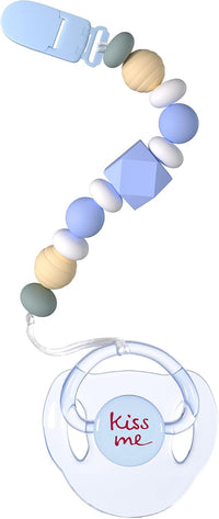 Aori Pacifier Clips for Rebron Baby Dolls Pacifier Holders Silicone - Blue