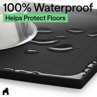 GORILLA GRIP Dog Food Mat, 100% Waterproof Silicone, 16x10 Beige – Essentials for Dogs - Black / 23"l X 15"w - image 4