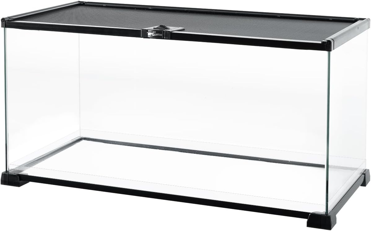 REPTIZOO Small Glass Tank 8 Gallon - 24"W X 12"D X 12"H (15 Gallon)