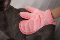 Pawyee Super Soft Fast-Drying Dog Towel with Drying Gloves for Cold - X-Large / Pink Dino - image 4