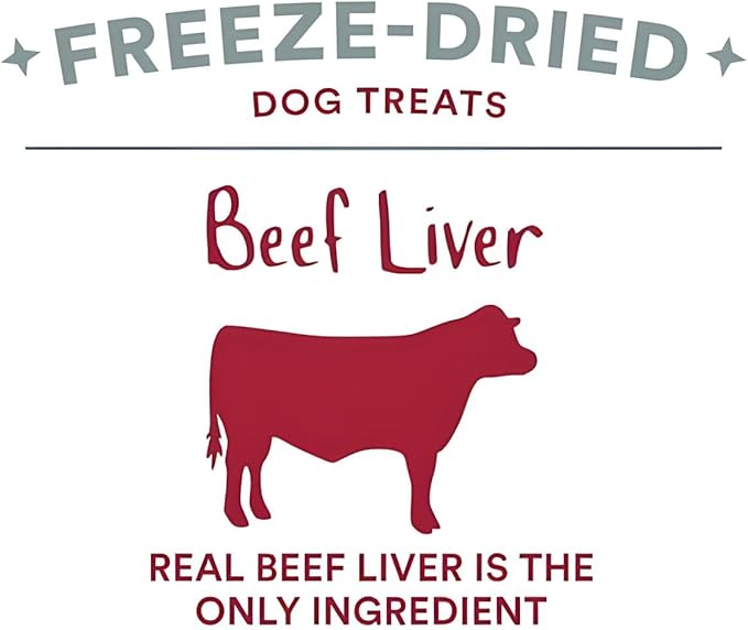 Organic Freeze Dried Dog & Cat Treats - Single Ingredient, Grain Free Food Toppers for Healthy Pets, No Fillers or Preservatives (1 Bag, Beef)