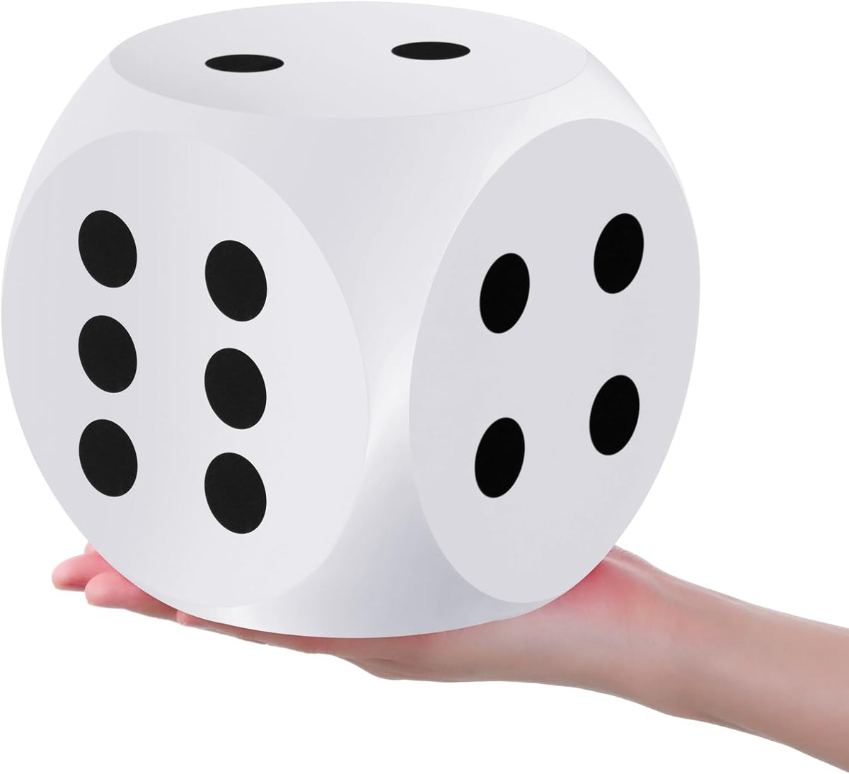 Shappy 6 Inch Foam Dice Big Dice Jumbo Large Cube, 1 Pc - White / 1