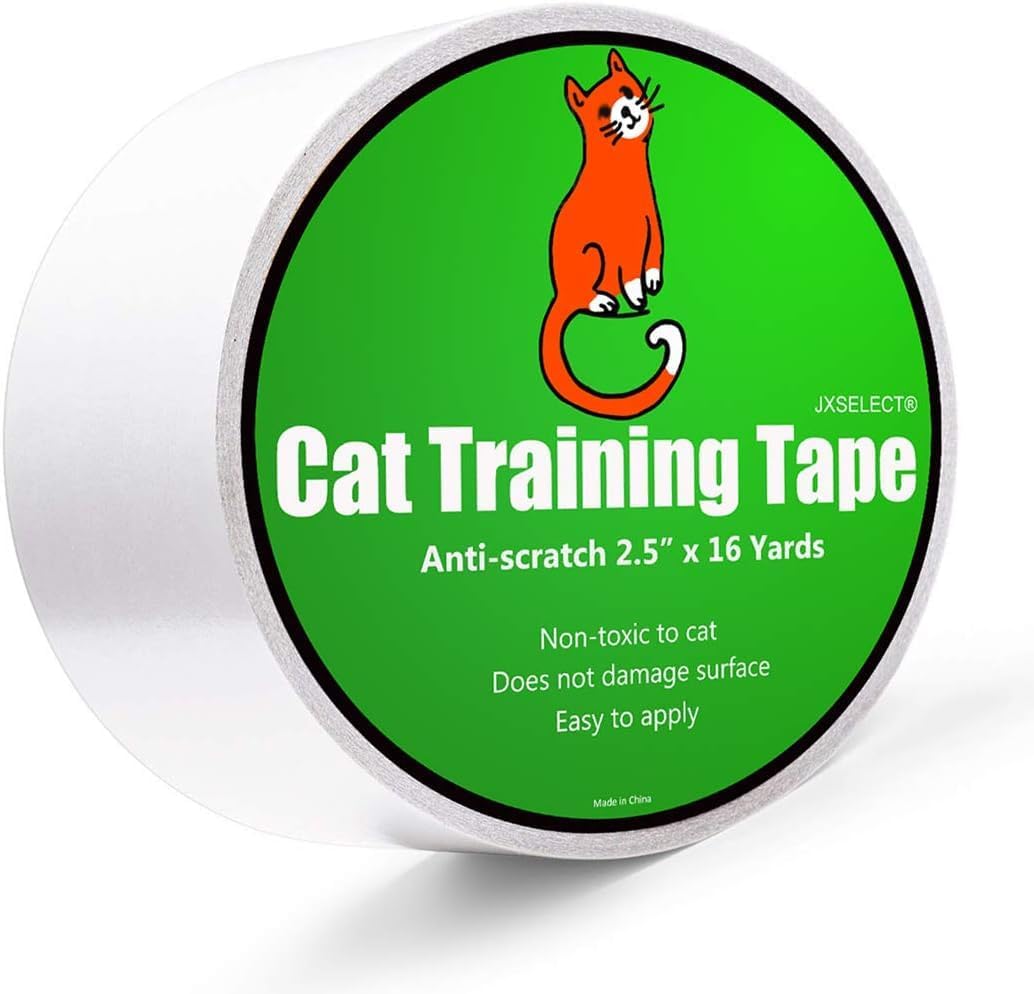 Anti-Scratch Tape for Furniture, Stop Cats from Scratching Couch - 2.5" x 16Y Cat Scratch Tape