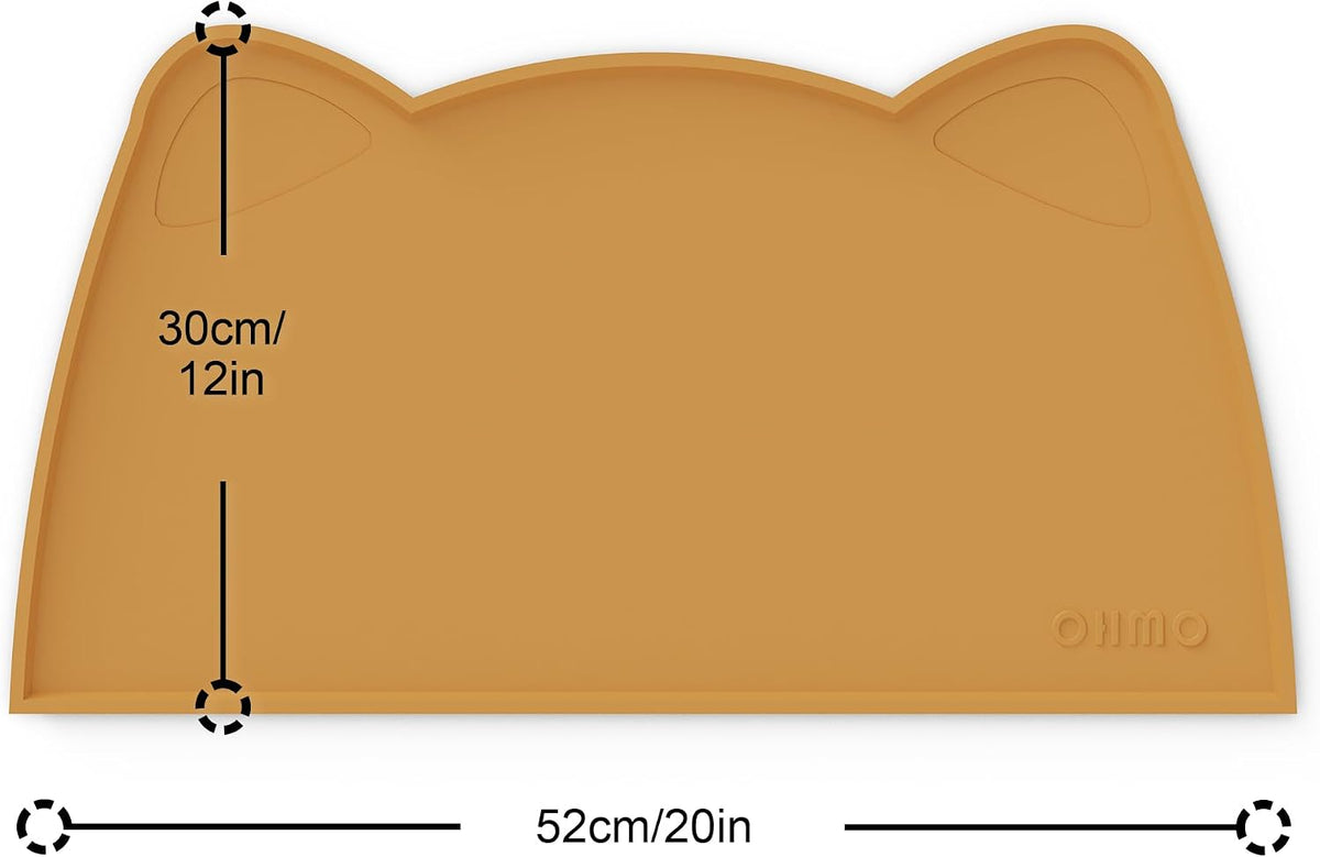 OHMO Cat Food Mat, Silicone Pet Feeding Mat, 18x9.8 - 20"L x 12"W / Honey - image 2