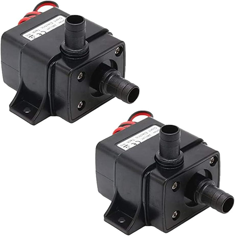 HiLetgo 2pcs Water Pump 240L/H DC 12V 4.2W Micro Brushless Pump 3M