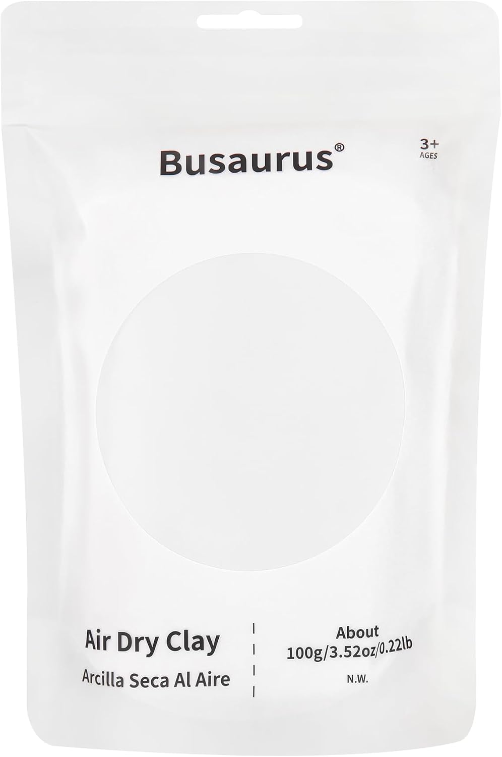 Busaurus 100g brown earth tone air dry foam clay in a resealable bag - view 6