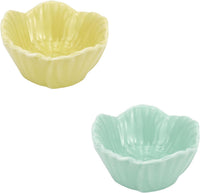 Small Ceramic Pet Hamster Bowl - s,2pcs / Yellow+Green