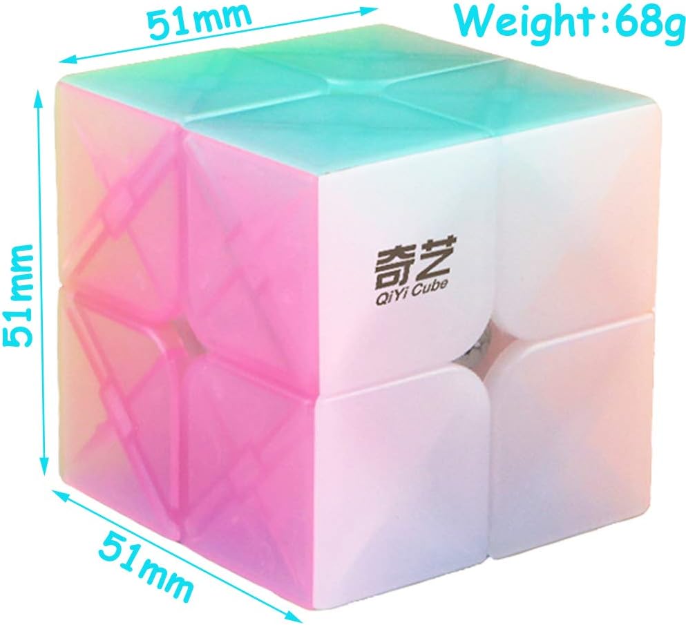 QiYi Warrior W 3x3 stickerless jelly speed cube with frosted transparent colors - view 8