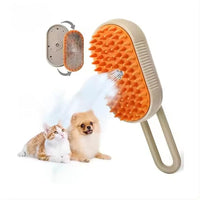 Generic Cat Steam Brush,Rechargeable with Handle,Self-Cleaning Grooming Tool,for Cats and Dogs,4 In1 Cat Steamy Brush, Multifunctional Hair Comb for Removing Tangled and Loose Hair (white)