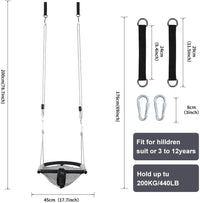 2 -in - 1 Toddler Swing. Swing Seat for kids Adjustable Ropes, for Kids Heavy Duty Rope Play - Gray - image 4