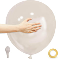 ASIYUHY Red Balloons 18 Inch 12 Pack Large Latex Party Balloons – Fun for Kids & Family - White Sand Balloons
