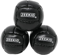 Zeekio Galaxy 12 panel leather juggling balls, pack of 3 in dark blue - view 21